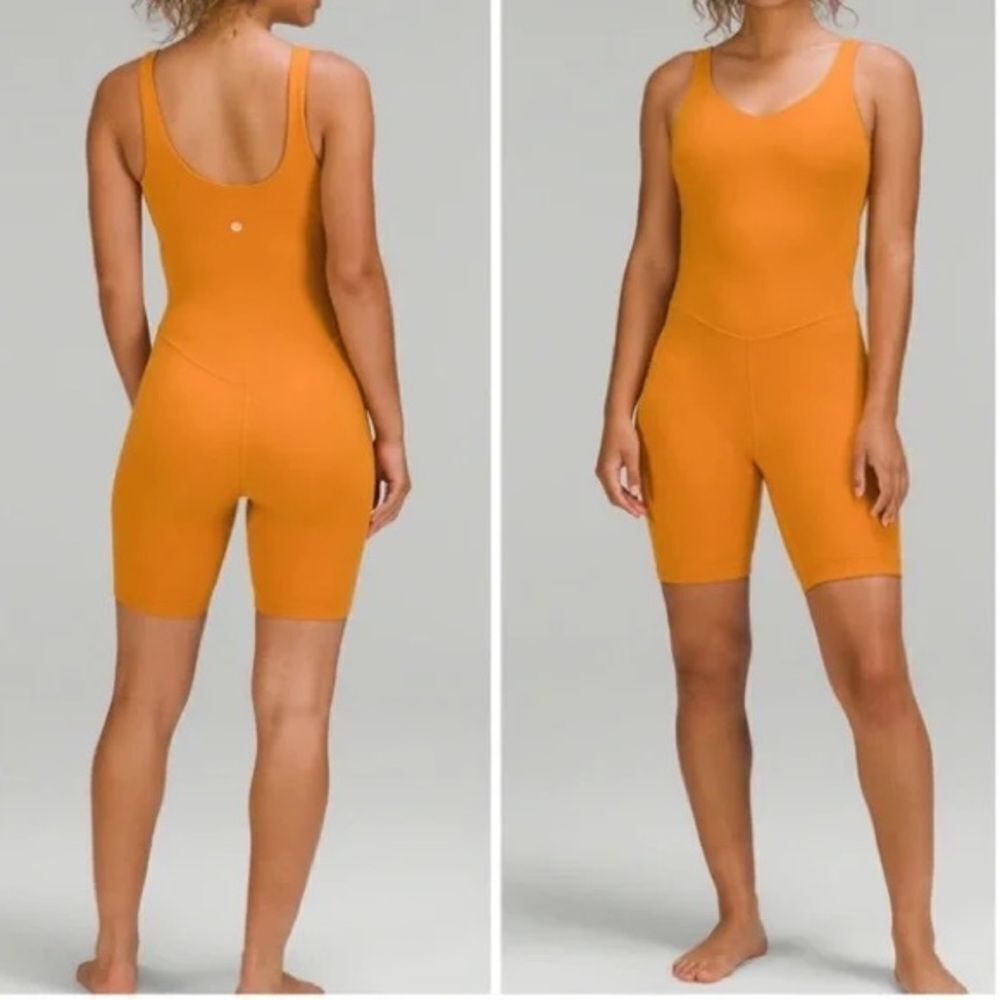 lululemon Align Bodysuit Autumn Orange romper - Picture 2 of 6